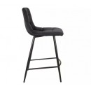 Стул барный SIGNAL MILA H-2 Velvet Bluvel 19 черный/черный мат